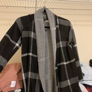big plaid cardigan